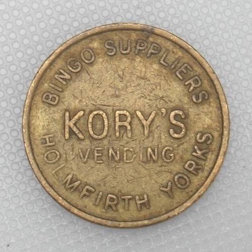 Collectable Kory's Vending Token Bingo Suppliers Peter Fleming