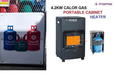 CALOR GAS PORTABLE CABINET HEATER FIRE BUTANE