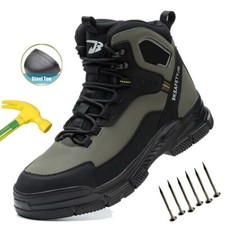 Waterproof Safety Boots Men Steel Toe Work Boots Anti-smash Stab-resistant