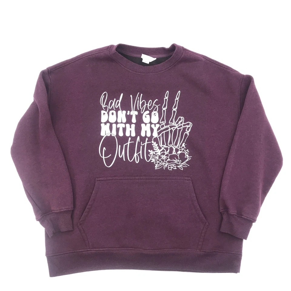 Danskin Women’s Sweatshirt with Graphic Design and Kangaroo Front Pocket Size XL - Image 3 of 4