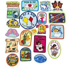 20 Girl Scout Patches Lot of Fun Patch Badge Assorted Vintage Council