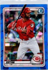 2020 Bowman Draft Sapphire Quin Cotton BD-104 Refractor Cincinnati Reds