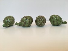 Williams Sonoma Artichoke Place Card Holders Hand Painted Set of 4 New in Box