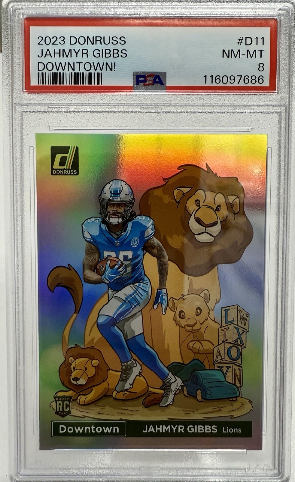 2023 Jahmyr Gibbs Panini Donruss Optic Downtown!!