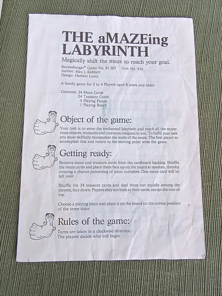 Vtg The Amazing Labyrinth 1988 Ravensburger Board Game #439 a MAZE ing Complete - Image 4 of 4