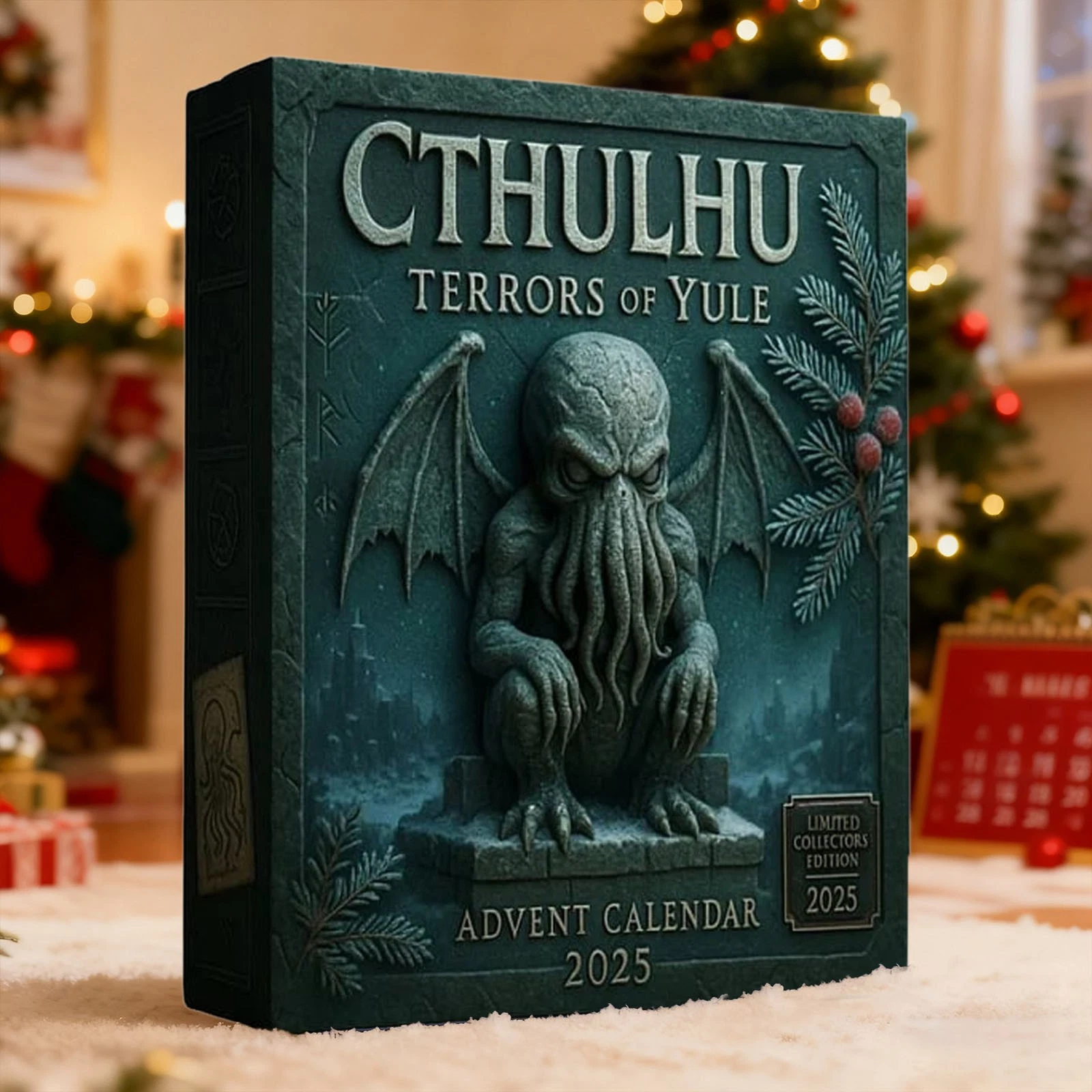 Yule Countdown Calendar With 24 Gothic Holiday Advent For Enthusiasts