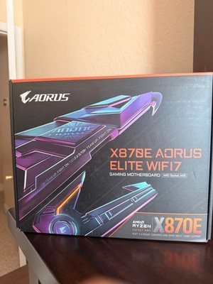 X870E AORUS Elite WIFI7 AMD AM5 LGA 1718 Motherboard, ATX, DDR5, 4X M.2, PCIe...