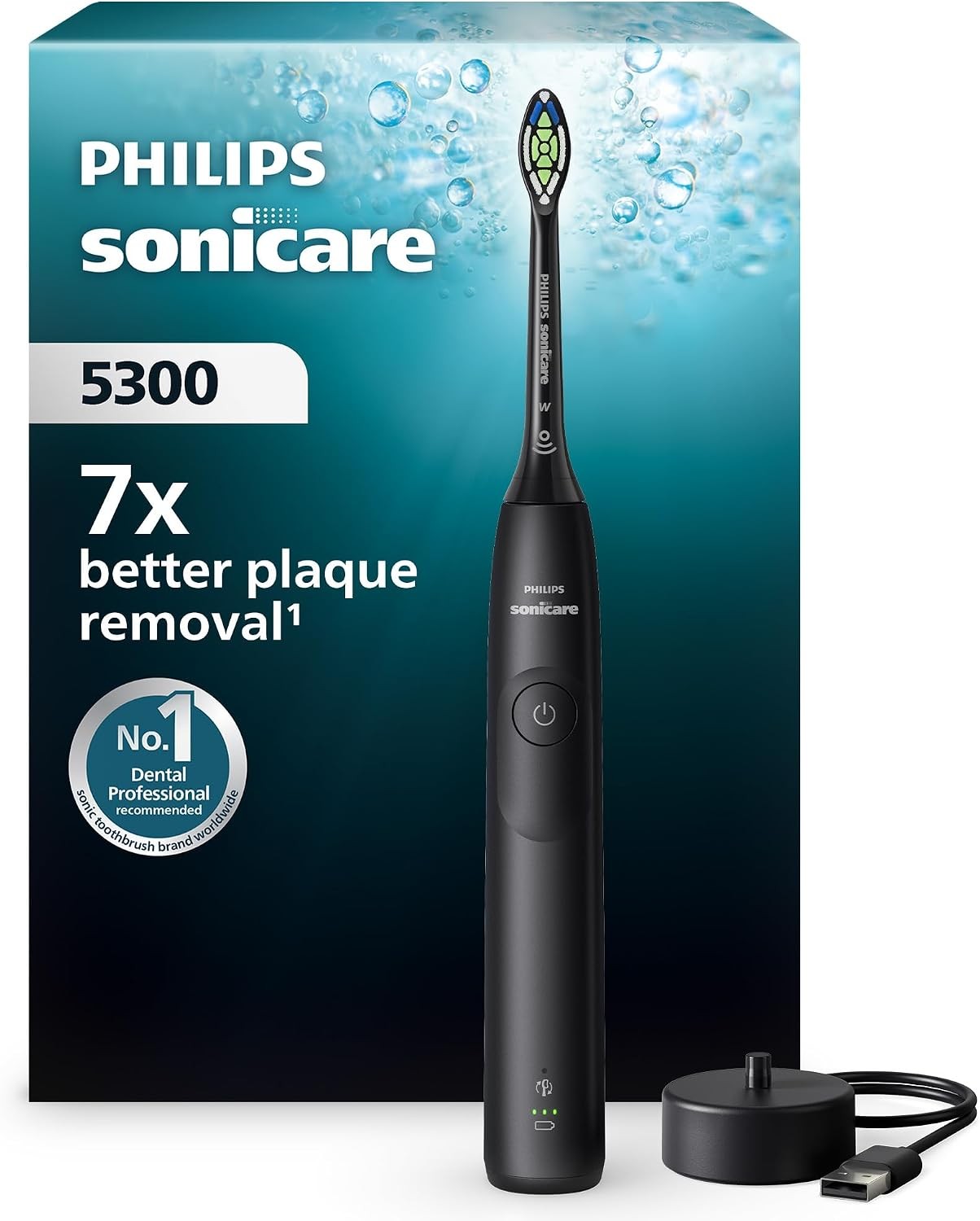 Philips Sonicare 5300 Hx7101/01 Sonic Electric Toothbrush Black 1 Pc - Image 3
