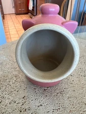 Pink Salt Pig Open Salt Cellar Speckled Ceramic Ears Tail Gift