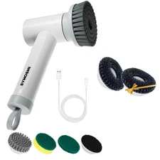Synoshi® | Electric Spin Scrubber | Cordless Power Brush with 3 Cleaning Heads