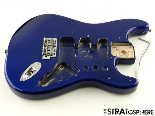 USED 2000 Fender MIM Standard Strat BODY & HARDWARE Guitar Cobalt Blue