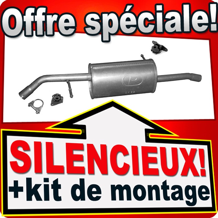 Silencieux arrière Citroën C3 II pot d'échappement renforcé anti-corrosion