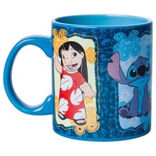 Taza de café Disney Lilo and Stitch unisex 20 oz azul Lilo Stitch Angel Scrump