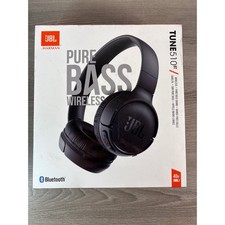 JBL Tune 510BT Wireless On-Ear Headphones Black Pure Bass Bluetooth 40H Battery