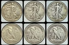 1935 P-D-S Complete Set of 3 Walking Liberty Silver Halves