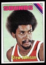 1975-76 Topps Card Basketball Stew Johnson Memphis Sounds #249 EX Miscut