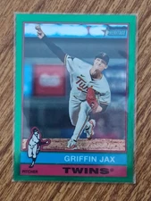 2025 Topps Heritage #474 Griffin Jax Chrome Green Refractor FREE SHIPPING