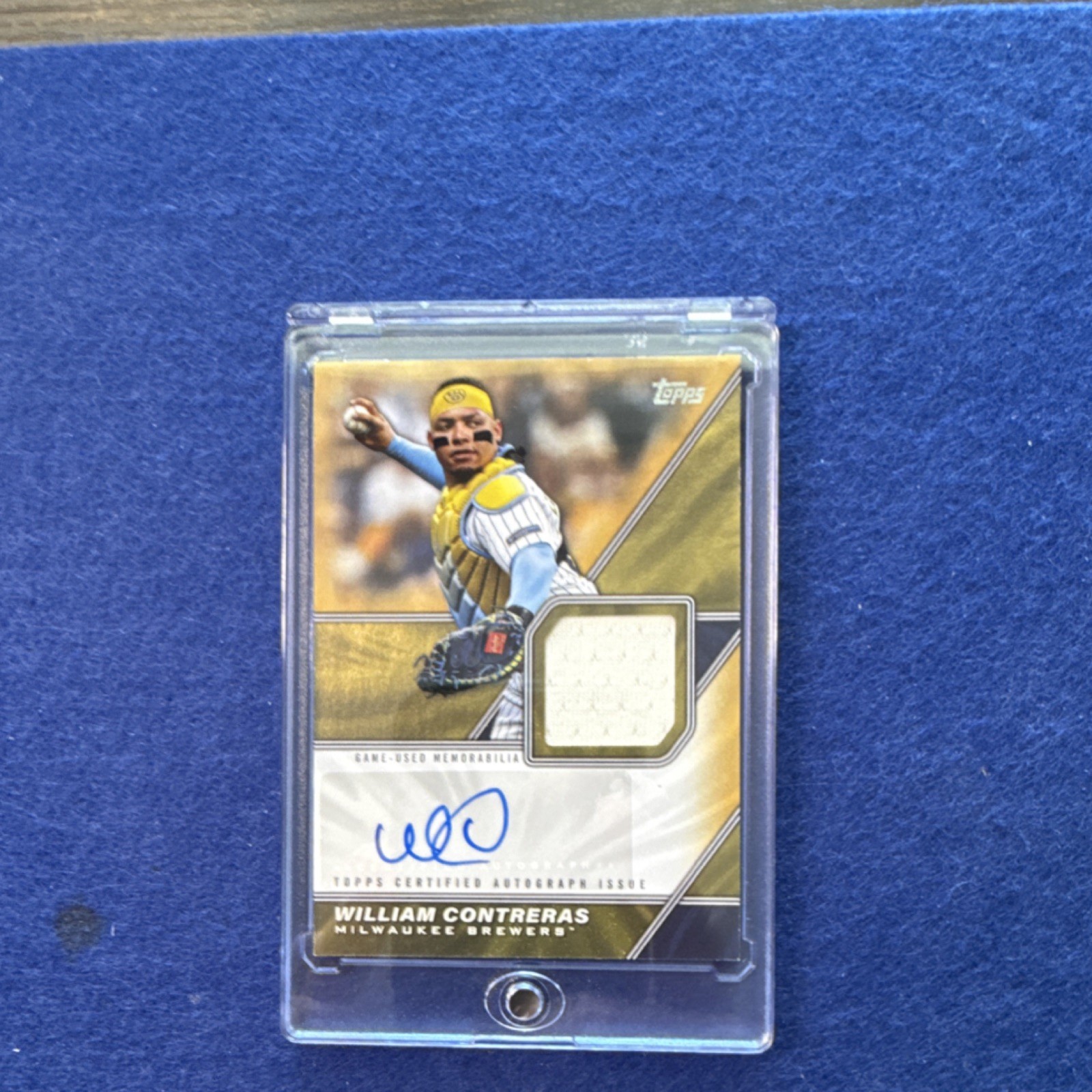 Topps 2026 Series 1 Major League Material William Contreras Gold /50 Brewers