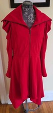 Samuel Dong Small Coat Dress Red High Low