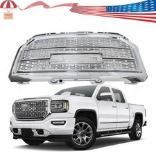 Chrome Front Bumper Grille For 2016 2017 2018 Gmc Sierra 1500 Denali 23496245 Chrome Front Bumper Grille For 2016 2017 2018 Gmc Sierra 1500 Denali 23496245