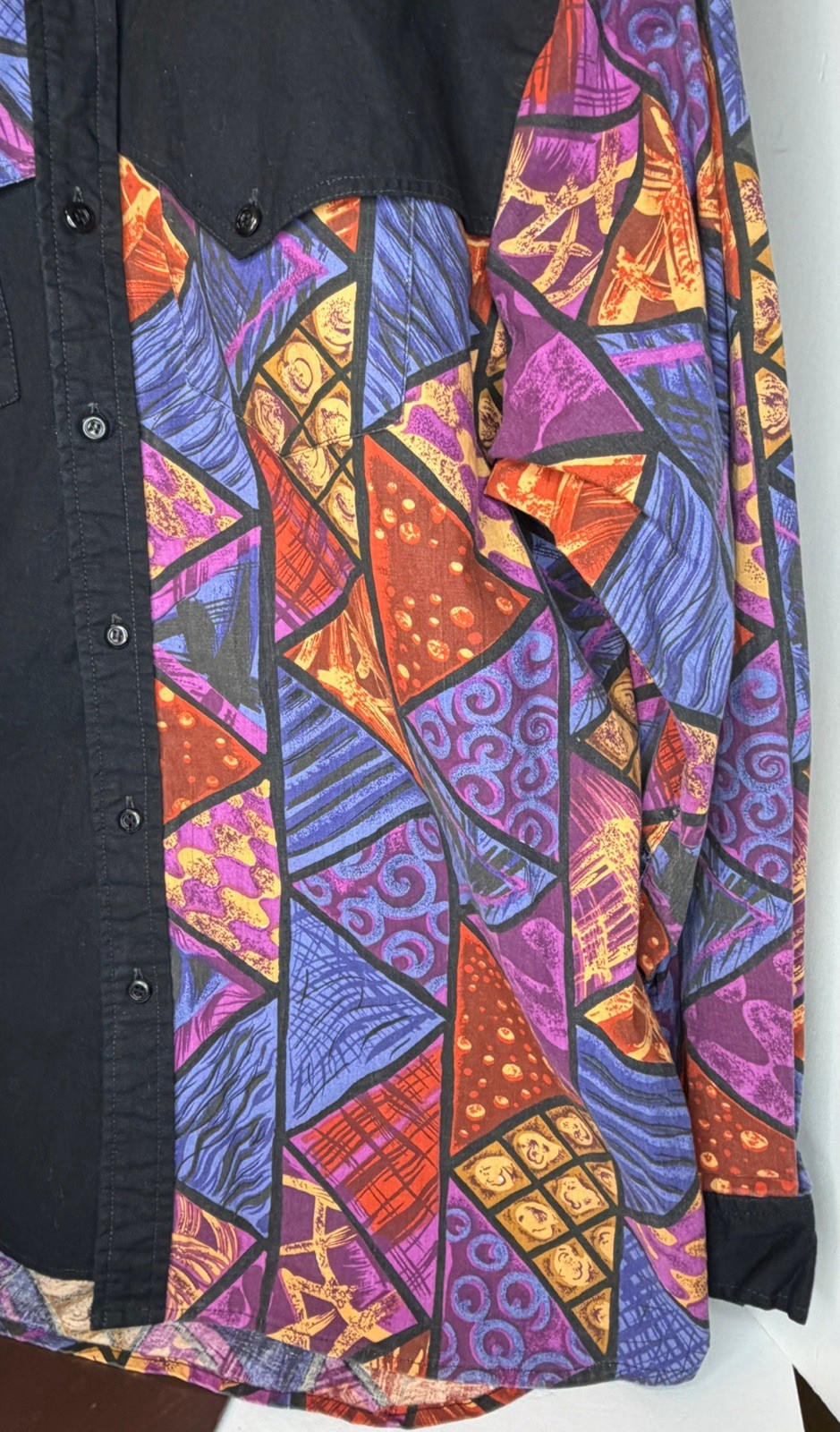 Saddlebrook 1990S PATCHWORK STYLE GEOMETRIC PRINT… - image 4