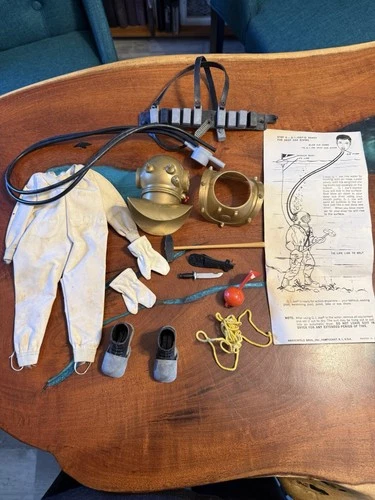 Vintage 1965 GI Joe Deep Sea Diver Set 7620 w/ Original All Accessories