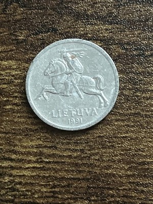 1991 Lithuania 1 One Centas Beautiful Actual Coin TB7570*