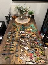 Lot Of Vintage Early 2000s Dinosaurs Farm Animals Whales Toys Figures Safari