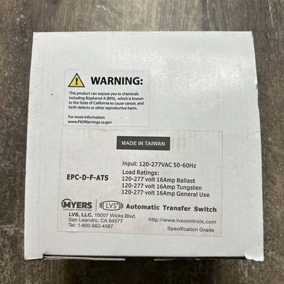 Myers EPC-D-F-ATS Automatic Transfer Switch | New