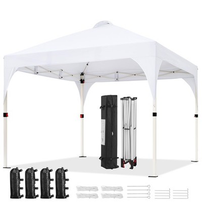 Yaheetech 10x10 Pop Up Canopy Tent with Vent Easy Set Up Tent Instant Sun