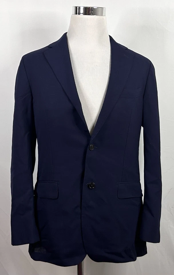 Traje de Viajero Suitsupply 44L Havana Solapa 36x32 100% Lana Azul Dos Botones Ventilados Foto 2 de 4