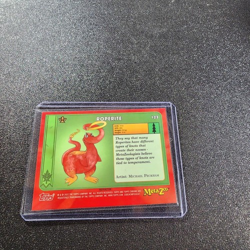 2022 TOPPS CHROME METAZOO ROPERITE HOLO REFRACTOR #123 PECKHAM ART - Picture 2 of 2