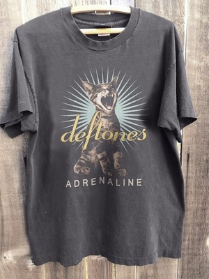 New! Deftones Screaming Cat Adrenaline Retro Rock Band Charcoal Unisex T-Shirt S