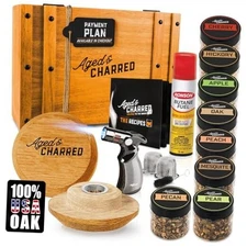 Whiskey Cocktail Smoker Kit with Torch & 8 Premium Kit w/ Torch & Butane