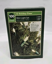Vintage Holiday Time 100 Count Mini Light Set Clear w/ Green Wire 23.5ft Outdoor
