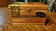Empty Wood Cigar Box Arturo Fuente Flor Fina 8-5-8 Maduro Dominican Republic