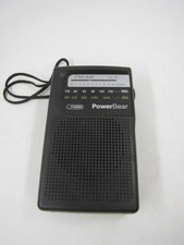 PowerBear FM AM 2 Band Portable Radio Black Hi-Fi Telescopic Antenna Wrist Strap