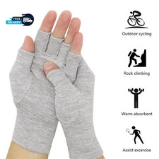 1 Pair Bamboo Gloves Compression Arthritis Glove Wrist Support Joint Pain Relief