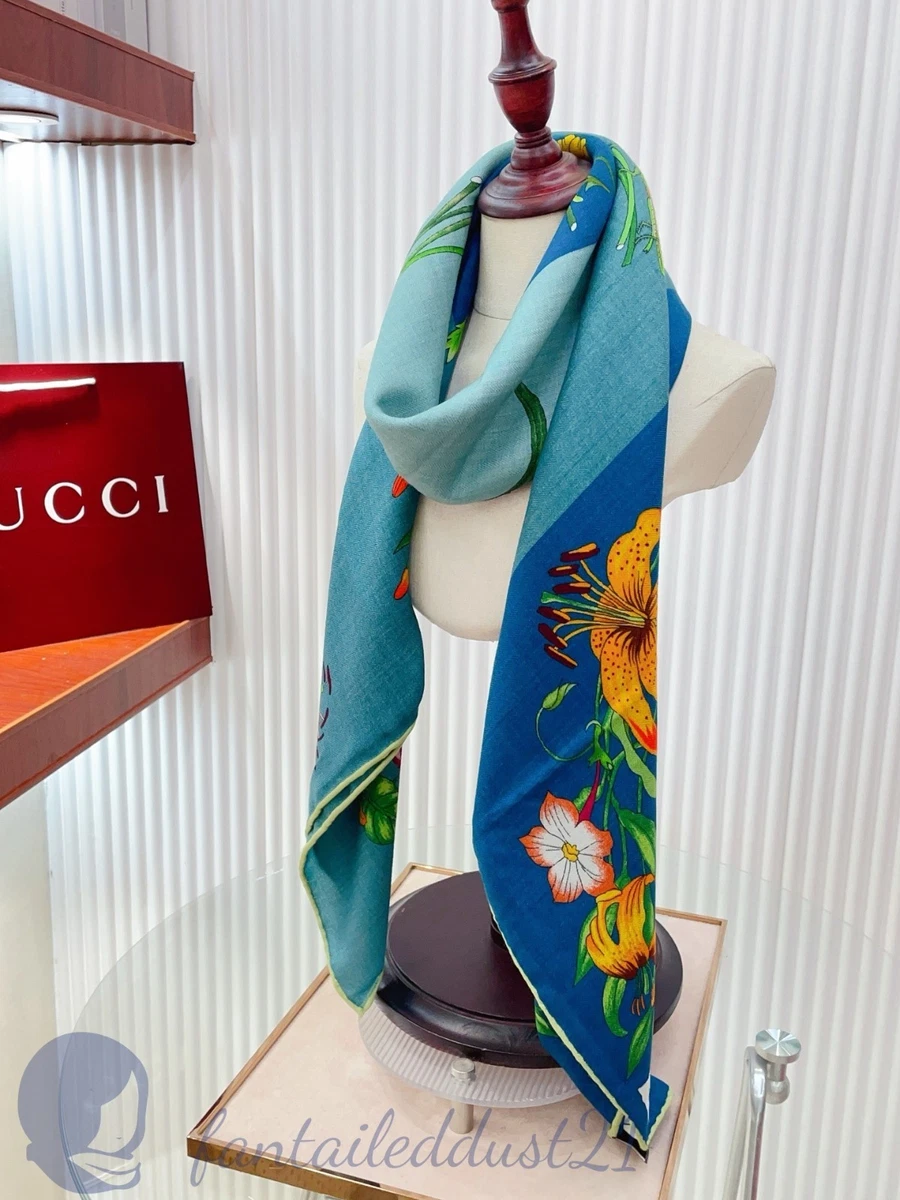 Gucci Blue Floral Scarves & Wraps for Women for sale | eBay