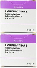 Liquifilm Tears UDV Eye Drops 30x0.4ml x2 Dry Eye Lubricant