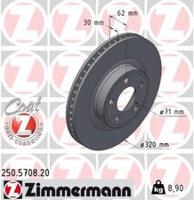 2x Bremsscheibe COAT Z ZIMMERMANN 250.5708.20 für FORD MUSTANG Convertible