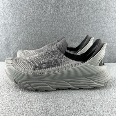 Hoka Restore TC Mens Size 14 Grey Recovery Slide Slip On Shoes Comfort Cushion