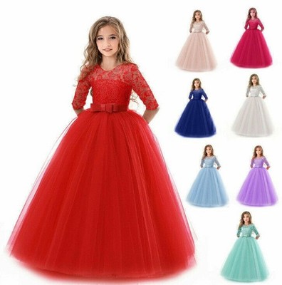 2025 Mädchen Prinzessin Kleid Abendkleid Ballkleider Hochzeit Karneval Kommunion