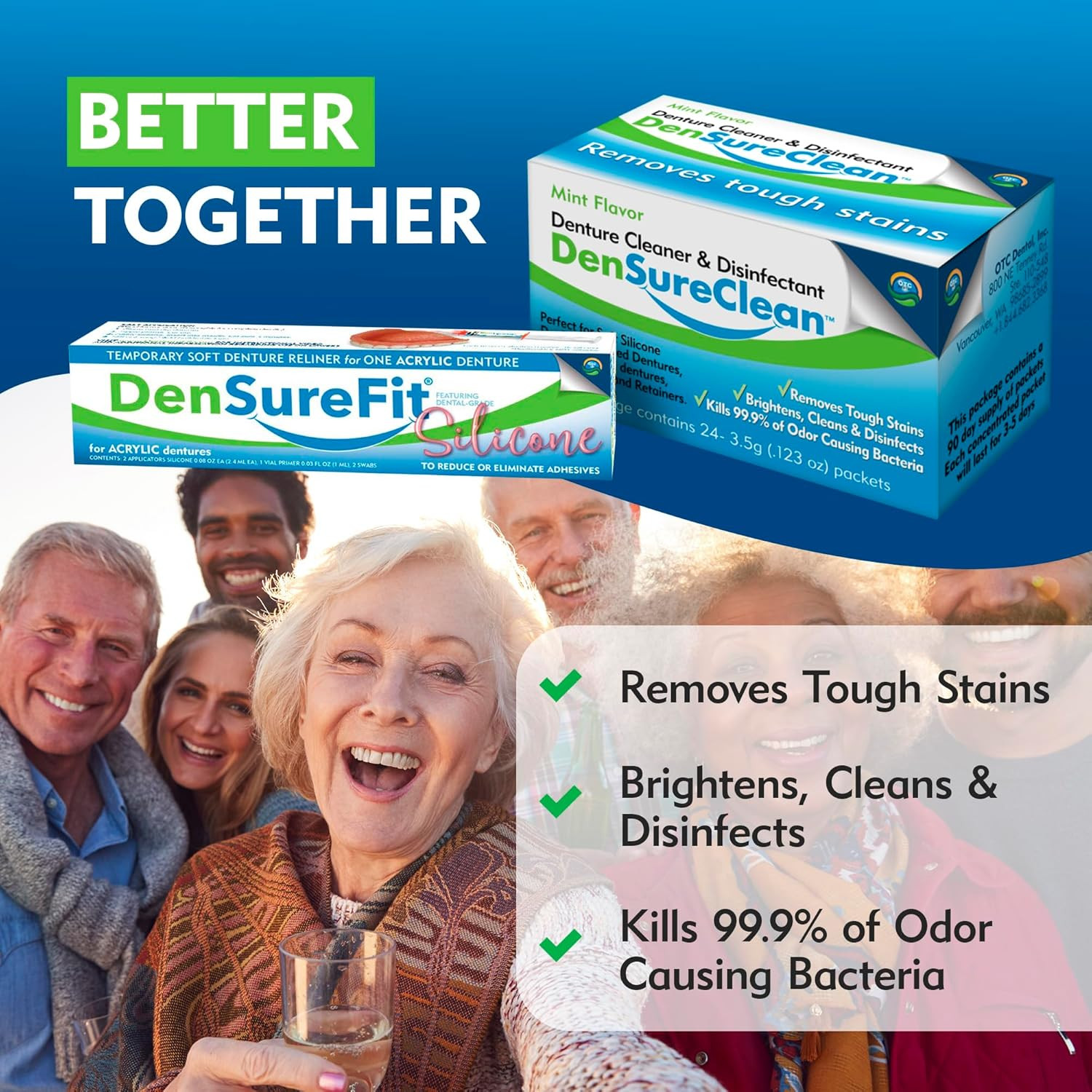 Upper and Lower Denture Reline Kit, Soft Silicone Denture Reliner Repair and Car