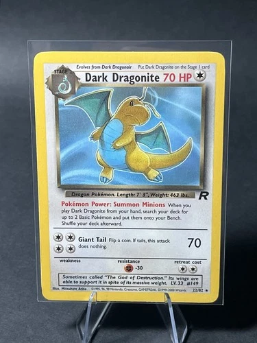 Pokémon Dark Dragonite TCG Card 22/82 Non-Holo, Wizards of the Coast 1999