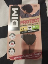 SLIP DIM PROTECT - CULOTTE DE REGLES - LAVABLE - FLUX MOYEN - TAILLE 40/42