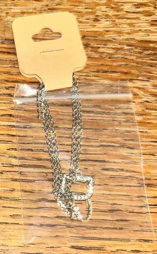 New Hello Kitty Charm head Necklace W/ Rhinestones Sario Jewelry Chain READ DESC - Picture 3 of 3