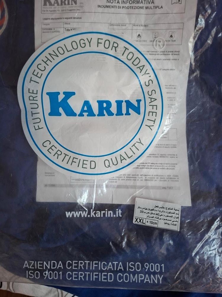 Combinaison de travail multirisques KARIN EPI industrie taille XXL bleu