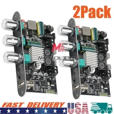 2PCS ZK-1001U 100W Mono Bluetooth Audio Power Amplifier Module Bass Treble USA