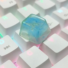 Blue Translucent Keycap Resin Mechanical Keyboard Keycap Accessories